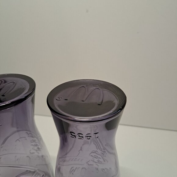 McDonalds Limited Edition 1955 Coca-Cola Purple Glasses Set of 2 6" Tall Coke - Picture 4 of 5